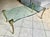 1970s Mid Century p.e. Guerin Style Brass & Glass Coffee Table With Frond Legs For Sale - Image 5 of 16
