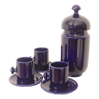 Coffee Service by Enzo Bioli for Il Picchio, 1960s, Set of 4 For Sale