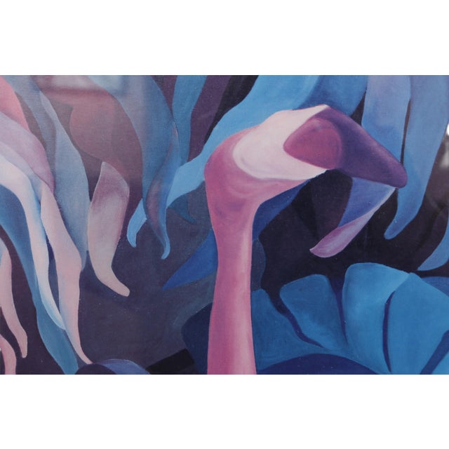 Fantasy Flamingos Framed Signed Print by Cindia Carlson For Sale - Image 4 of 9