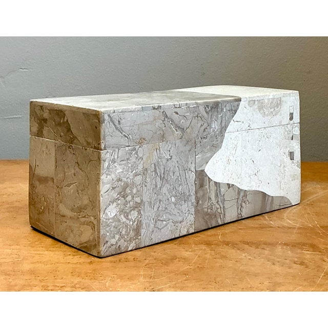 Mid-Century Modern Vintage Tessellated Stone Box For Sale - Image 3 of 14