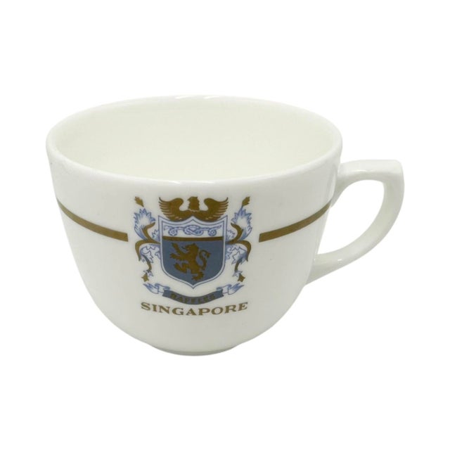Vintage Raffles Hotel Singapore Cup & Saucer For Sale - Image 4 of 10