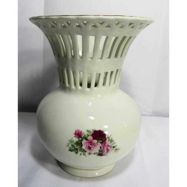Mid-Century Formalities Victorian Rose Vase For Sale - Image 4 of 12