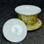 Ceramic Vintage Chinese Yellow Ground Famille Rose Gaiwan Tea Set With Dragon Motif For Sale - Image 7 of 9