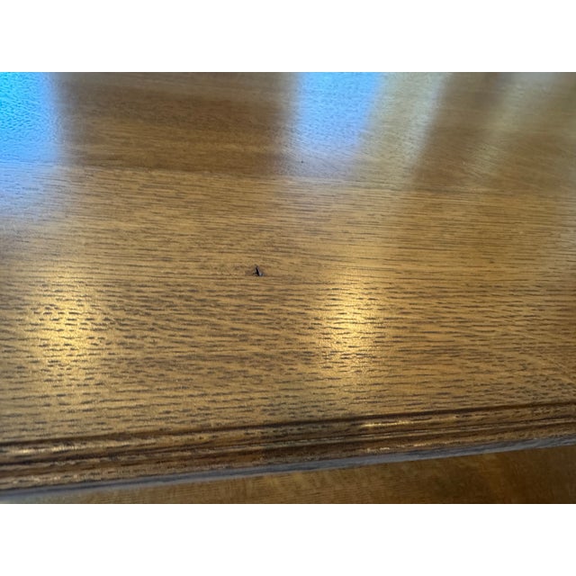 Two Tiered Oak Coffee Table With Iron Frame and Claw Foot Legs For Sale - Image 15 of 16