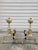 Traditional Vintage Federal Style Large Brass Andirons - A Pair For Sale - Image 3 of 13