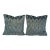 Designer Velvet Flamestitch 20”x20” Feather/Down Pillows - A Pair For Sale