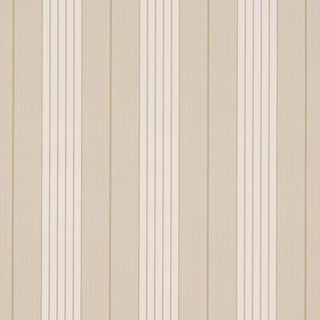 Schumacher Audrey Stripe Wallcovering In Sand For Sale
