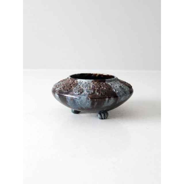 Antique Three Footed Bowl Vase For Sale - Image 4 of 9