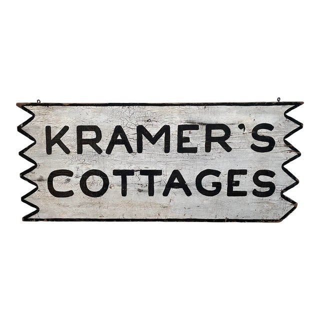 Antique Early 20th Century American Wood Painted Sign Chairish