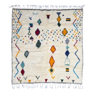 Moroccan Artisan Azilal Rug - 7.2 X 6.2 Ft For Sale