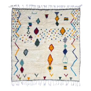 Moroccan Artisan Azilal Rug - 7.2 X 6.2 Ft