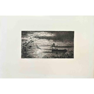 Charles Émile Jacque, La Chasse aux Canards, Etching, 1870s For Sale