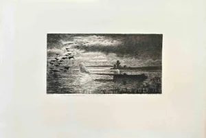 Charles Émile Jacque, La Chasse aux Canards, Etching, 1870s