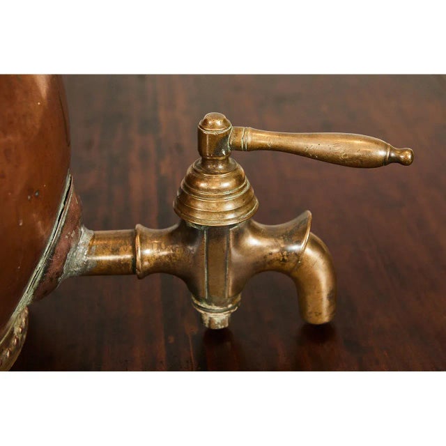 This Dutch copper samovar is hand-forged, hammered and well patina'd. The substantial brass spigot gives the pieces added...