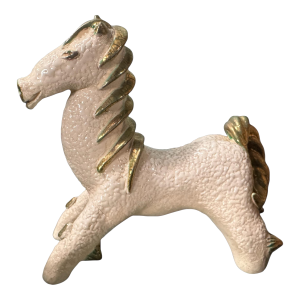 Vintage French Mid Century Modern Figural Art Pottery Horse Statue Sculpture A