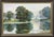 Peaceful Misty Riverside in the English Countryside with Cows & Tree Reflections Circa 1990 For Sale