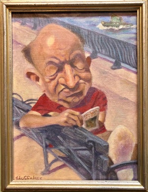 Sandy Huffaker, Oil Painting by Well Known Cartoonist and Illustrator Upper East Side, Manhattan