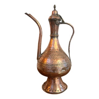 Antique Middle Eastern Copper Coffee Pot, 1860 For Sale