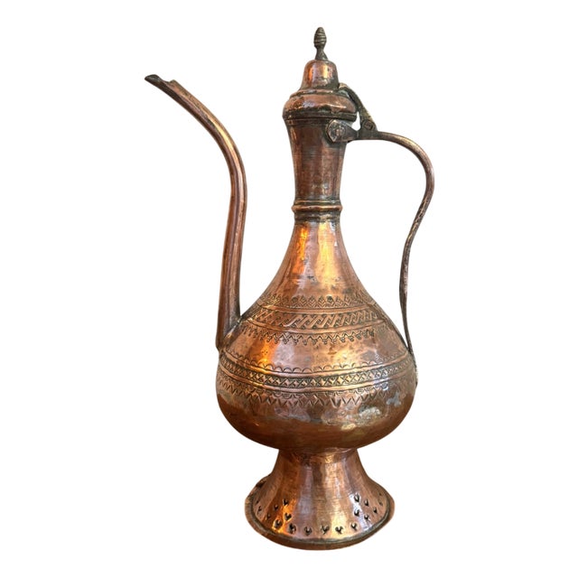 Antique Middle Eastern Copper Coffee Pot, 1860 For Sale