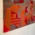 Textile Vintage Abstract Expressionist Orange & Red Mixed Media Painting For Sale - Image 7 of 10