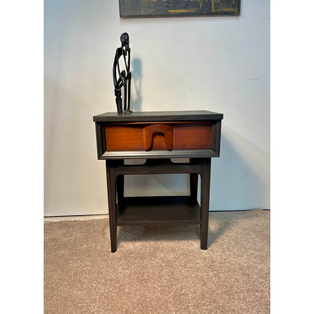 Vintage Mid Century Modern Nightstand by Caldwell Furniture Company, Attributed For Sale In Charlotte - Image 6 of 7