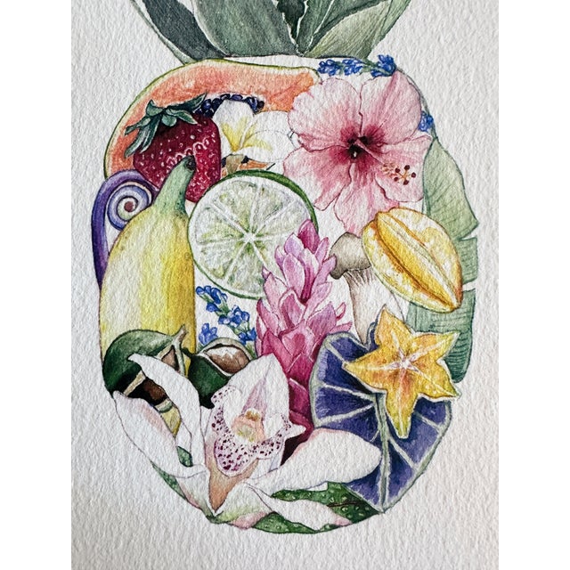 2020s Original Signed Sarah Voyer “Pineapple” Print For Sale - Image 5 of 14