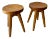 Rene Martin Pine wood Stools - A Pair For Sale