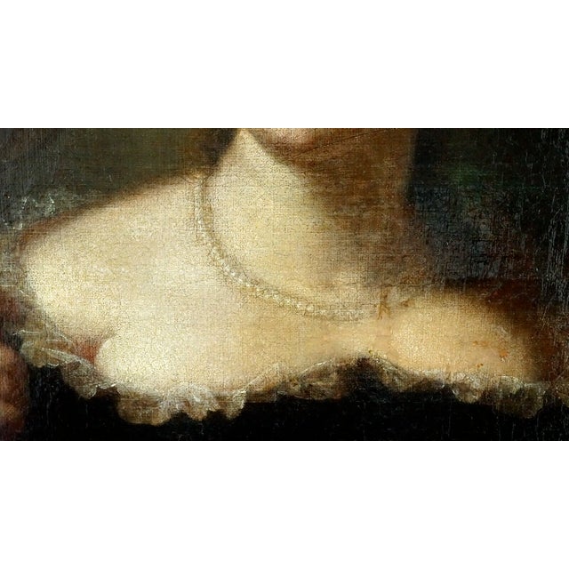 Jean-Baptiste Perronneau, Portrait of a Lady, France, 1800s, Oil on Canvas For Sale - Image 9 of 18