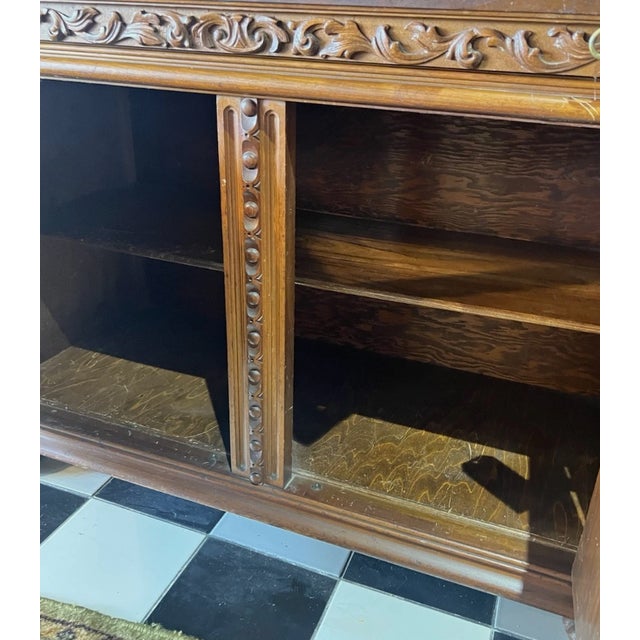 Antique French Carved Wood Hutch For Sale - Image 15 of 17