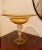 Murano Style Gold Infused Hand Blown Glass Centerpiece Bowl. This Pedestal Base is infused with gold leaf speckles which...