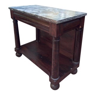 Early 19th Century Federal Marble-Top Pier Table For Sale