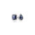 5.32 Carat Deep Blue Sapphire Toi Et Moi Ring With Halo Diamonds in 18k White Gold Size 6.5 For Sale - Image 4 of 14