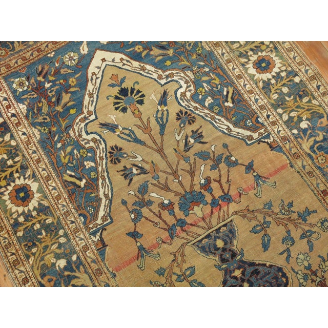 19th Century Hadji Jali Li Prayer Niche Rug - 4'2" x 6'2" For Sale - Image 4 of 10