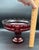 Vintage Bohemian 2 Pc Red Crystal Egermann Czech Art Glass Centerpiece Bowl Vase Epergne Stunning For Sale - Image 11 of 12