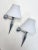 Metal Gau-Cast Aluminum and Glass Wall Lamps from Maison Lucien, 1980s, Set of 2 For Sale - Image 7 of 11