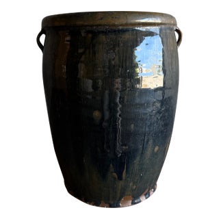 Vintage Black Glazed Pottery For Sale