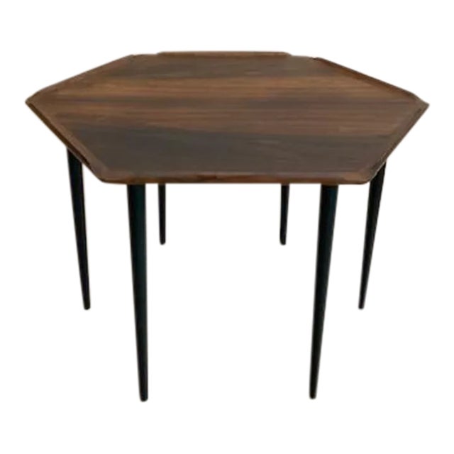 Mid 20th Century Poul Jensen for Selig Hexagonal Rosewood Side Table For Sale