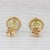 2020s New 3.10ctw Round Peridot Diamond Halo Stud Earrings 14k Yellow Gold, Pair For Sale - Image 5 of 6
