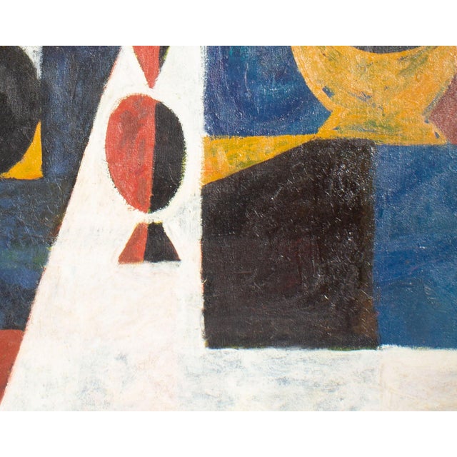 1950s Abstract Oil on Canvas Painting by Charles Mussett For Sale In Indianapolis - Image 6 of 7