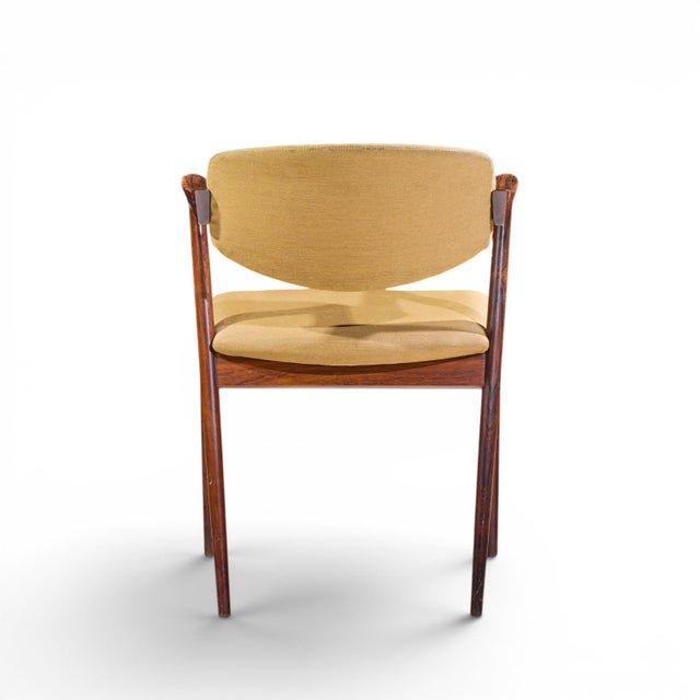 Brown Kai Kristiansen Model 42 Mid Century Danish Rosewood Z Chairs - Set of 4 For Sale - Image 8 of 10
