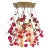 Flower Power Fuchsia Magnolia Chandelier with 24k Gold Pipes from VGnewtrend, Italy For Sale