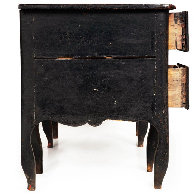 18th Century 18th Century French Provincial Black Painted “Mazarin” Pedestal Desk For Sale - Image 5 of 12