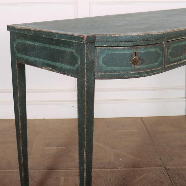 Wood English Bowfronted Console Table For Sale - Image 7 of 12