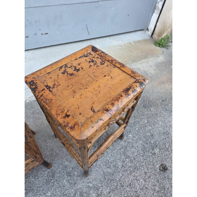Art Nouveau Bamboo Stacking Tables, Italy, 1920s, Set of 3 For Sale - Image 16 of 17