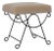 Panoplie Iron Loop Stool, Brown Mohair For Sale