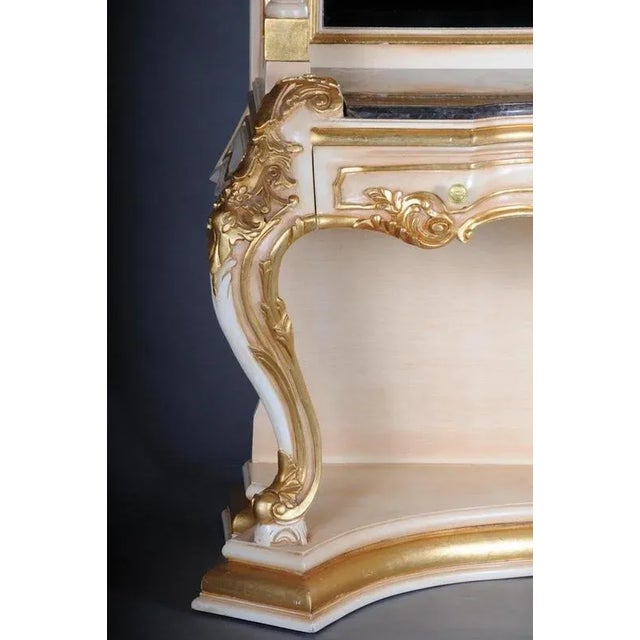 Cream Antique Baroque Dressing Table For Sale - Image 8 of 11
