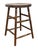 Antique Country Round Wooden Stool With Turned Legs and Stretchers For Sale - Image 16 of 18