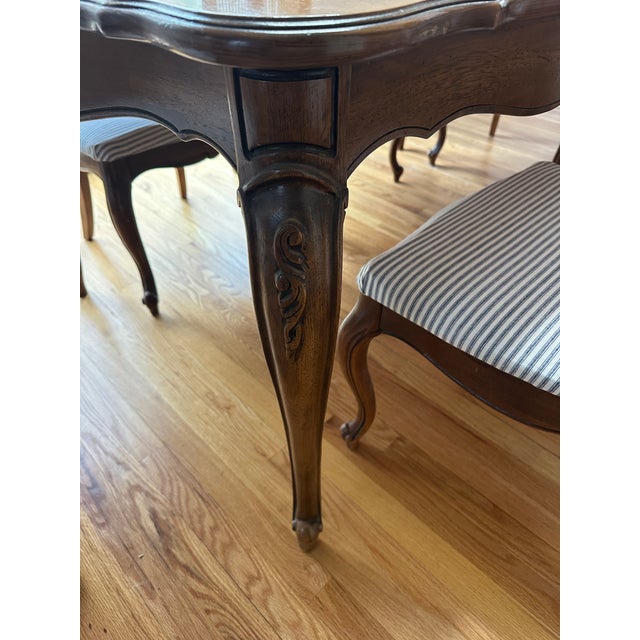 Thomasville 1970s Thomasville French Ptovinciall Dining Table Chairs Not Included! For Sale - Image 4 of 9