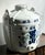 Late 19th Century Antique Japanese Blue and While Porcelain Lidded Barrel Shaped Sake Jug / Cask For Sale In Providence - Image 6 of 12