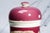 19th Century Antique Pink White Victorian Apothecary Jar With Lid For Sale - Image 4 of 13